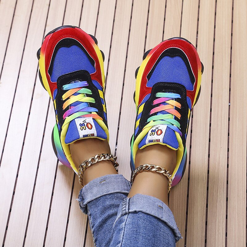 Camille - Sneakers Orthopédiques Décontractés Multicolores