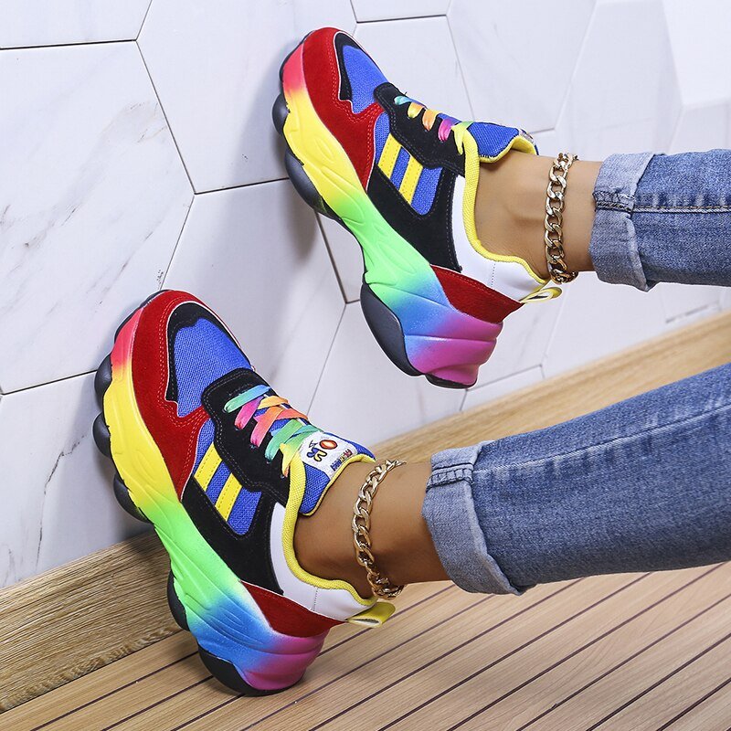 Camille - Sneakers Orthopédiques Décontractés Multicolores