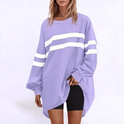 Carmeline | Sweat-shirt rayé oversize et chic pour femme