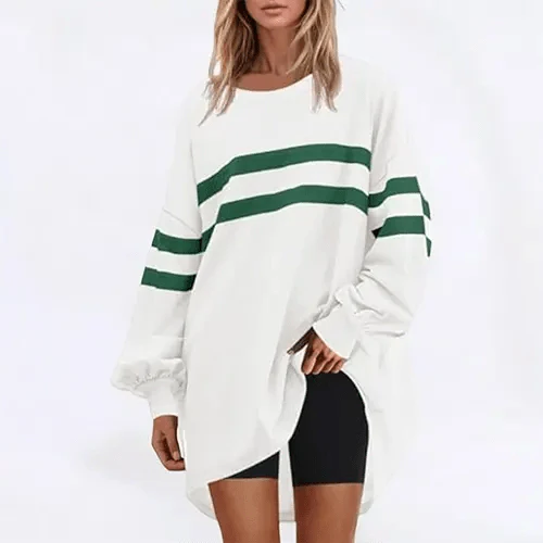 Carmeline | Sweat-shirt rayé oversize et chic pour femme