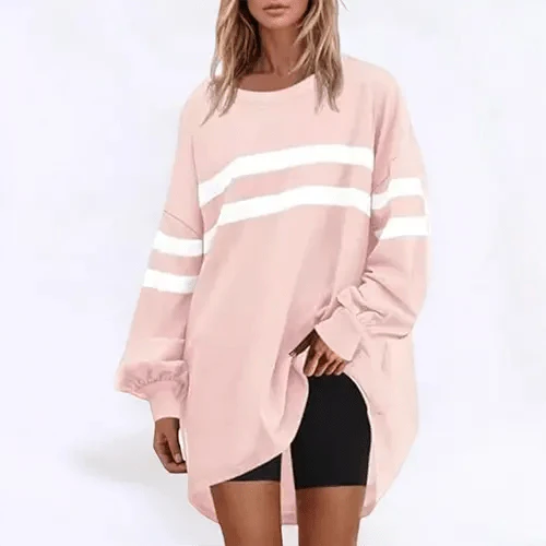 Carmeline | Sweat-shirt rayé oversize et chic pour femme