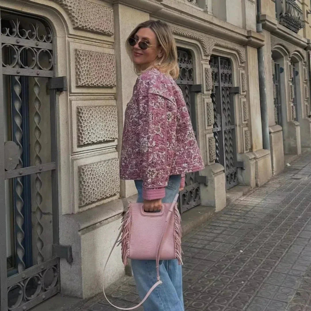 Cassiopéa | Veste Boho Chic Pour Femme | Motif Floral