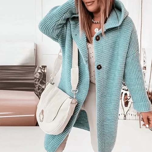 Celestine | Cardigan long d'hiver chaud et élégant pour femme