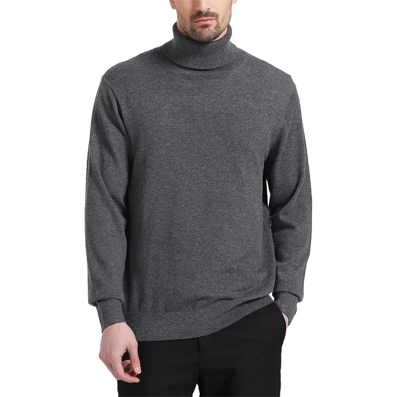 Pull à Col Roulé en Tricot Vintage pour Hommes