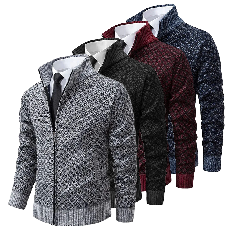 Pascal - Cardigan en Jacquard, alliant style raffiné et confort pour une allure élégante