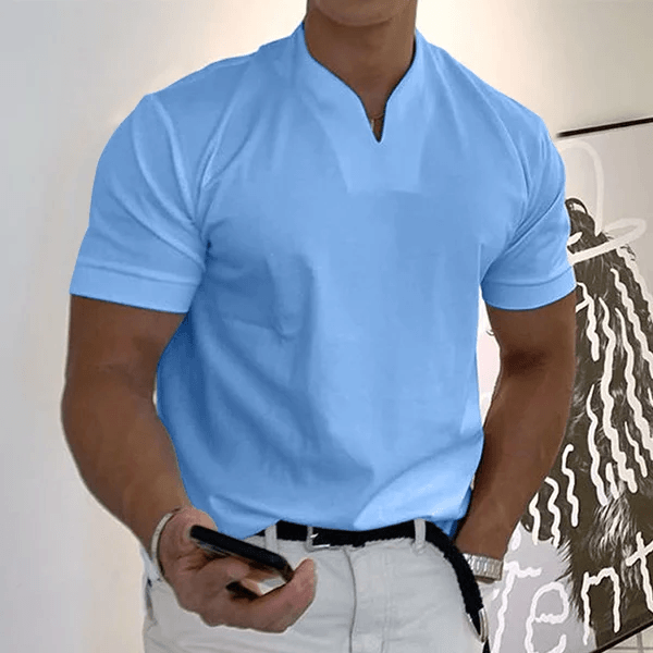 Flavien - T-shirt à manches courtes pour gentleman, élégant et confortable pour chaque occasion