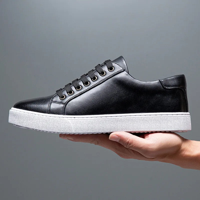 Michel | Sneakers en Cuir Haut de Gamme à Lacets pour Homme – Confort et Durabilité