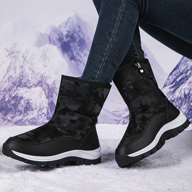 Aveline | Bottes Chaudes Anti-Dérapantes à Fermeture Latérale pour l’Hiver