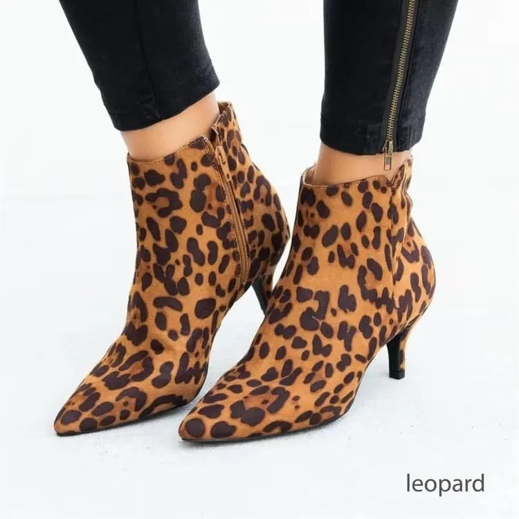 Klara | Bottines à Talons avec Fermeture Éclair Latérale et Bout Pointu