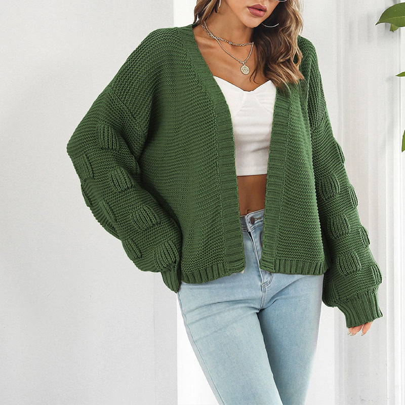 Thaïs | Cardigan Texturé Femme Ouvert, Coupe Ample, Confort et Élégance