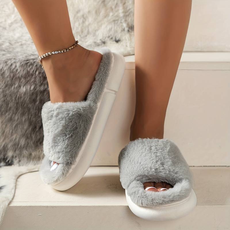 Chaussons Douillets en Peluche de Luxe pour Femmes