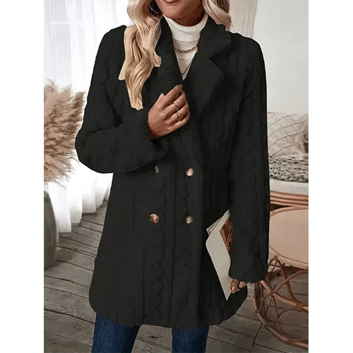 Ellyne | Manteau Doux à Double Boutonnage Pour Femme