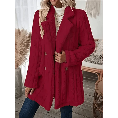 Ellyne | Manteau Doux à Double Boutonnage Pour Femme