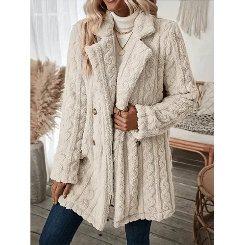 Ellyne | Manteau Doux à Double Boutonnage Pour Femme