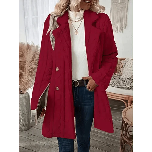 Ellyne | Manteau Doux à Double Boutonnage Pour Femme