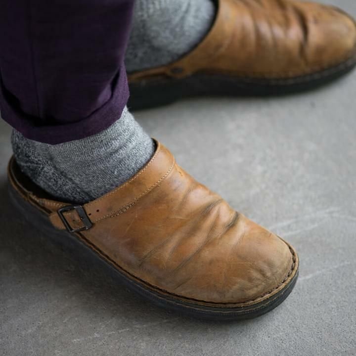 Chaussons en Cuir de Support pour Hommes