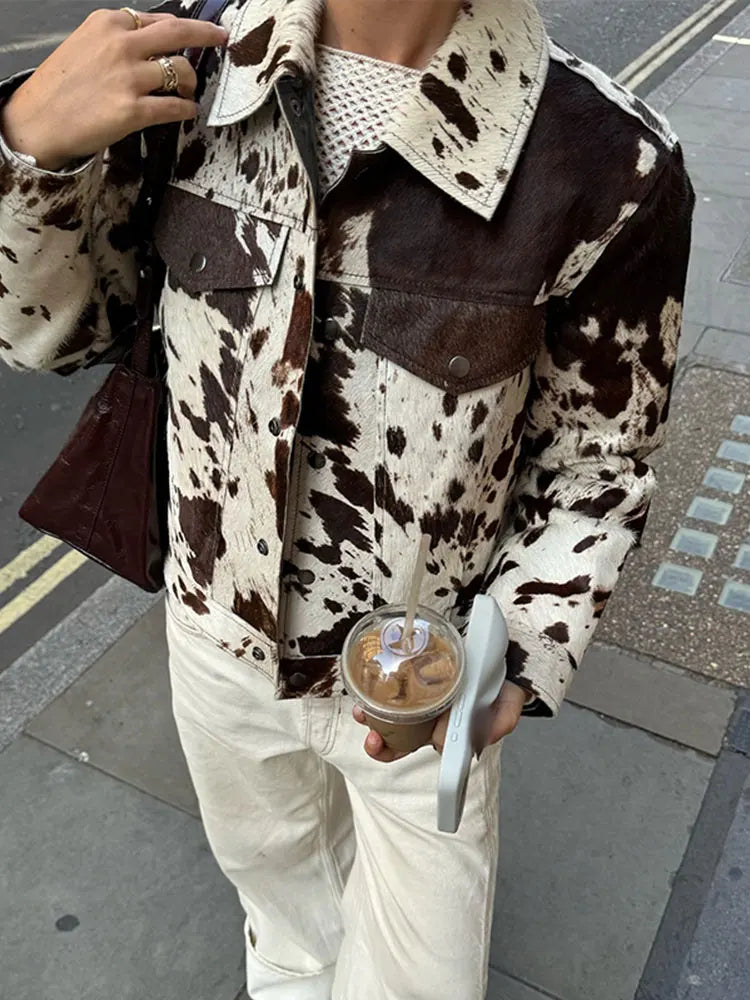 Veste Imprimée Vintage pour Femmes