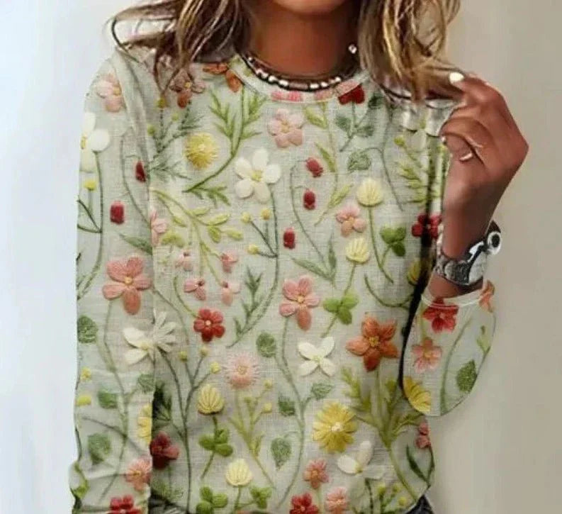 Floraline | Pull Printanier Douillet et Élégant pour Femme