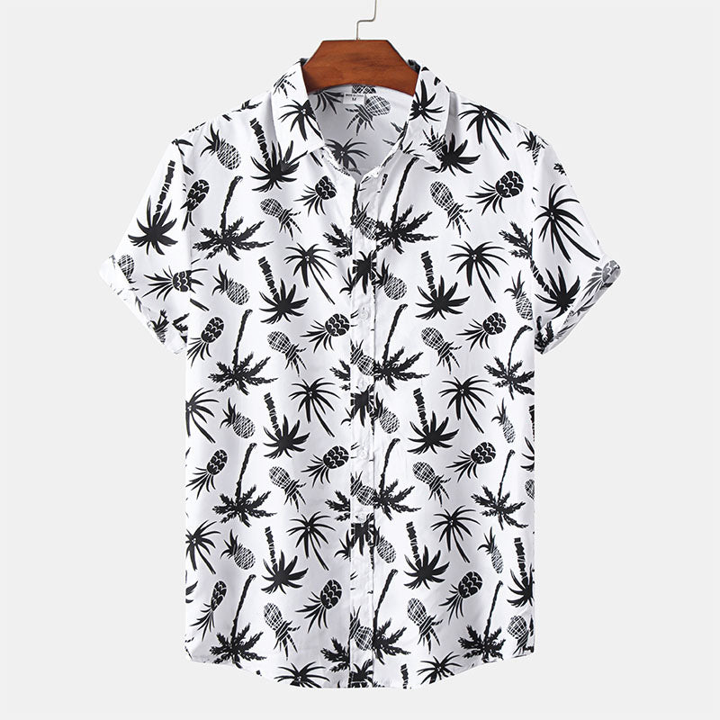 Chemise élégante à manches courtes pour homme, couleur ivoire, de la marque Elégance Moderne