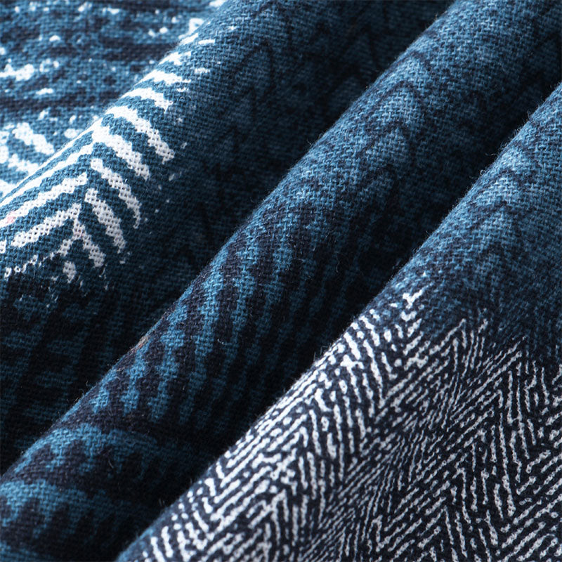 Chemise élégante à motifs artistiques pour homme à manches courtes