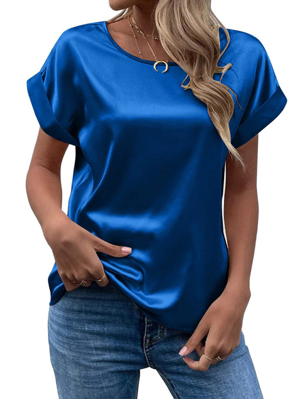 Emmy | Chemisier t-shirt en satin