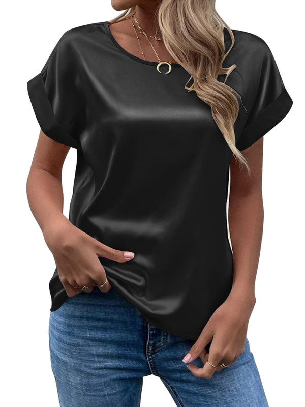 Emmy | Chemisier t-shirt en satin