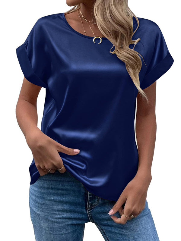 Emmy | Chemisier t-shirt en satin