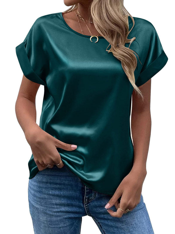 Emmy | Chemisier t-shirt en satin