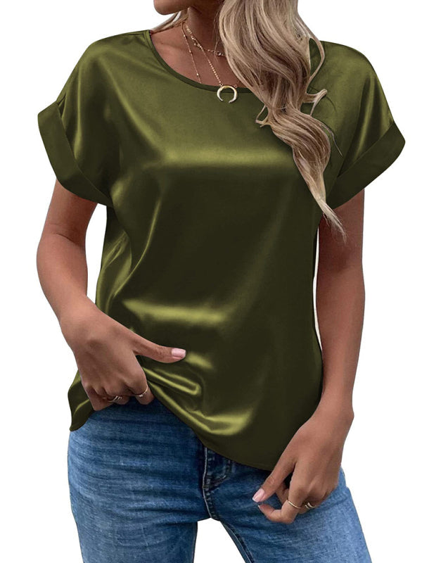 Emmy | Chemisier t-shirt en satin
