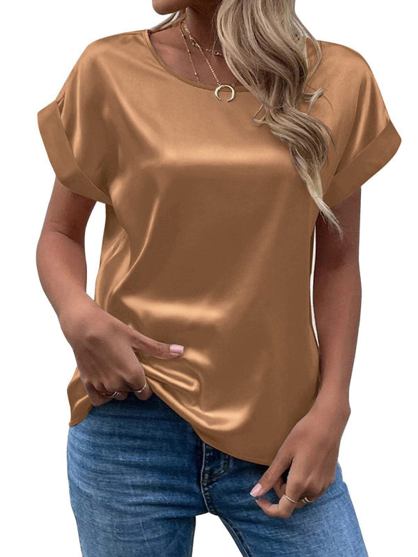 Emmy | Chemisier t-shirt en satin