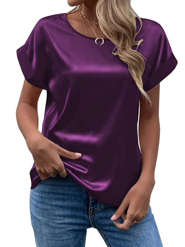 Emmy | Chemisier t-shirt en satin