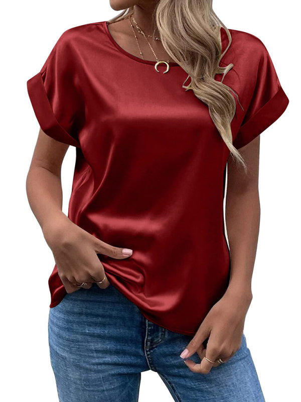 Emmy | Chemisier t-shirt en satin