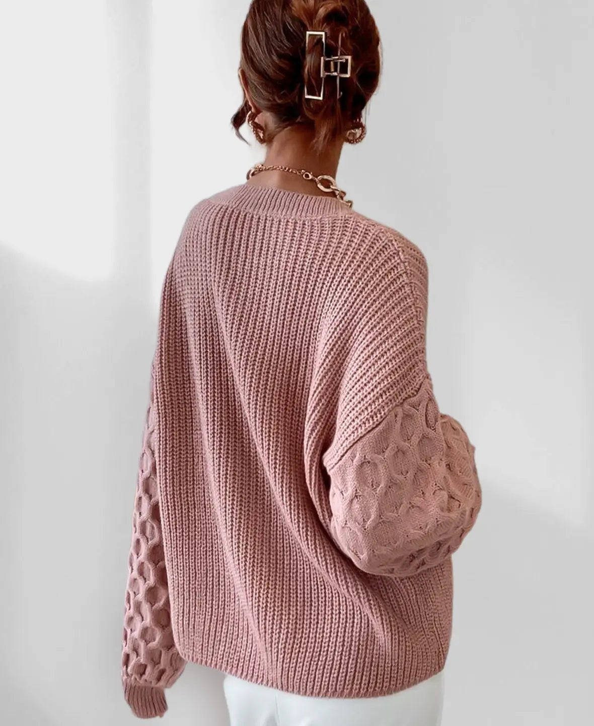 Pull Douillet à Motifs en Tricot Doux pour Femmes