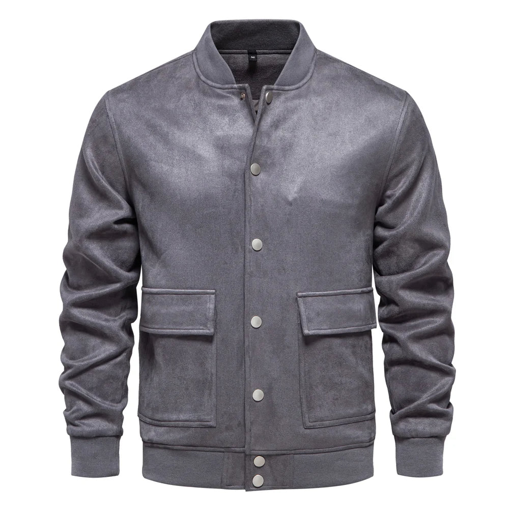 Blouson bombardier en daim pour hommes - Cruz