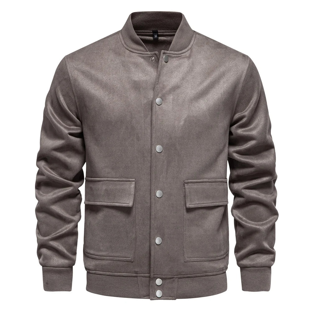 Blouson bombardier en daim pour hommes - Cruz