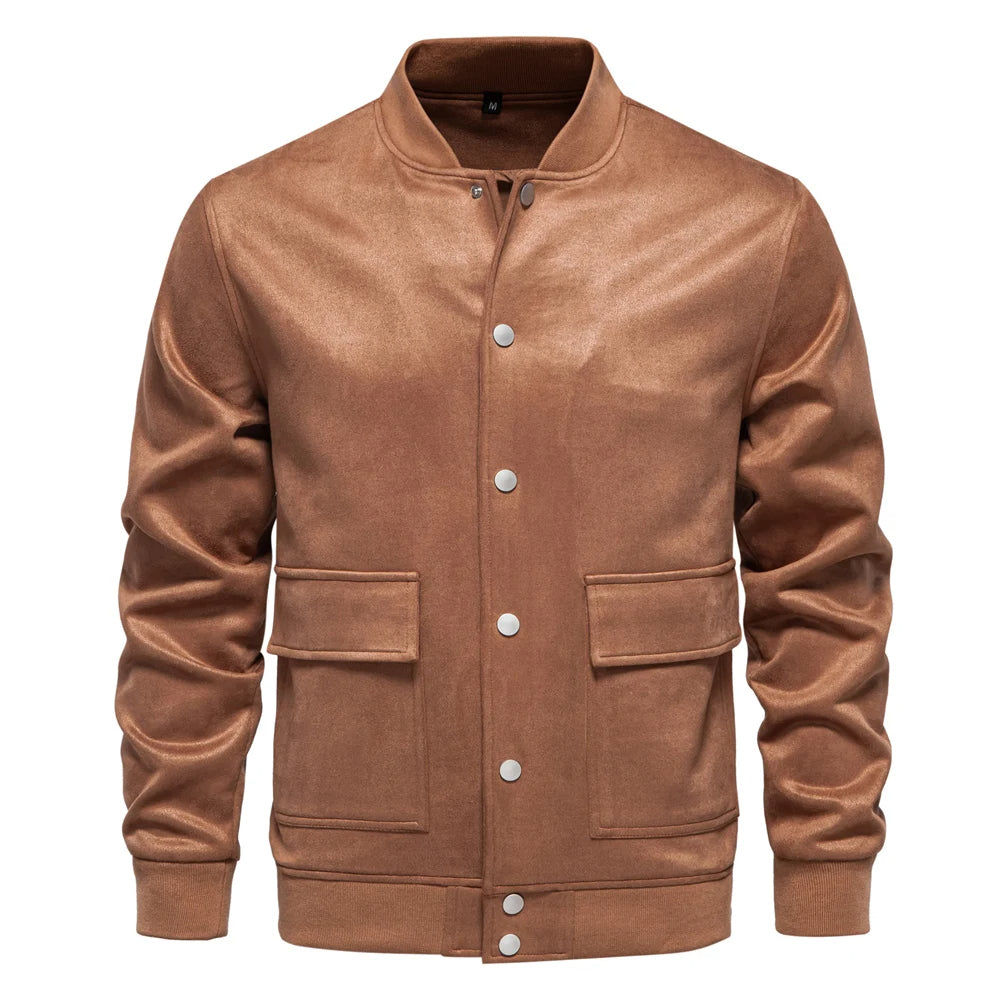 Blouson bombardier en daim pour hommes - Cruz