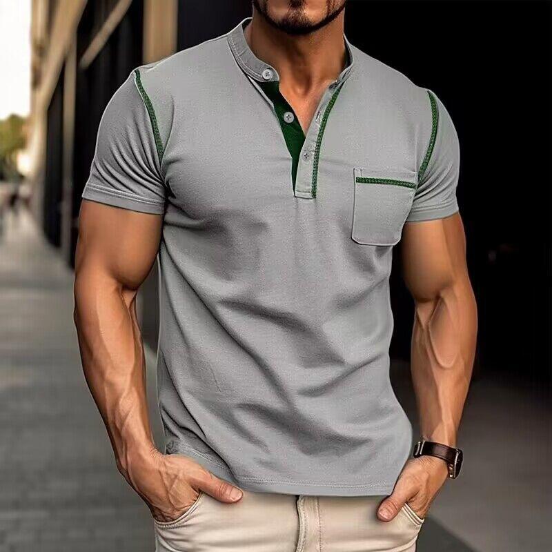 Polo Classique pour Homme avec Col Henley