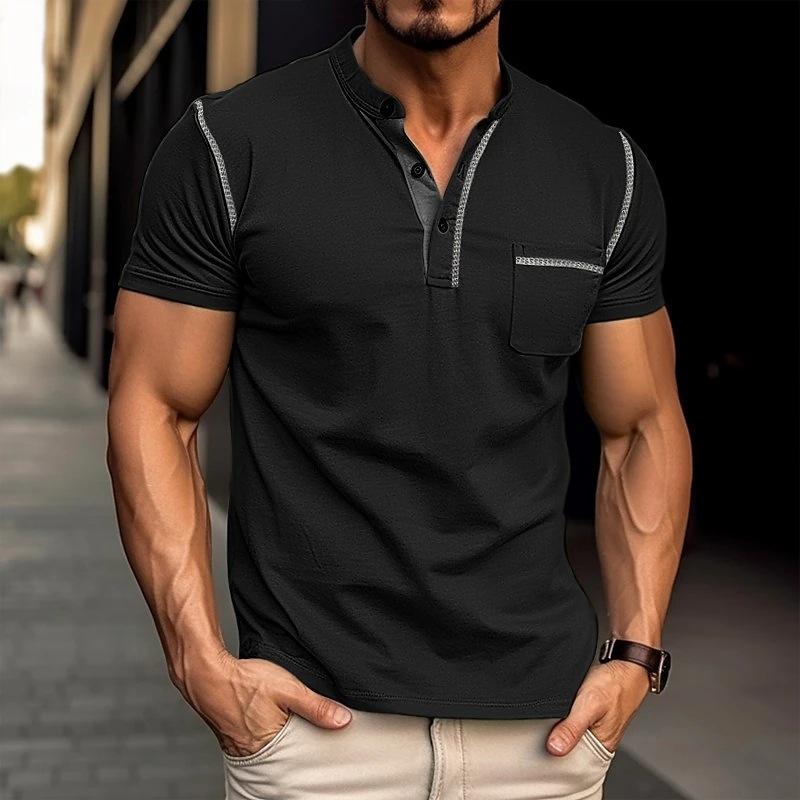 Polo Classique pour Homme avec Col Henley