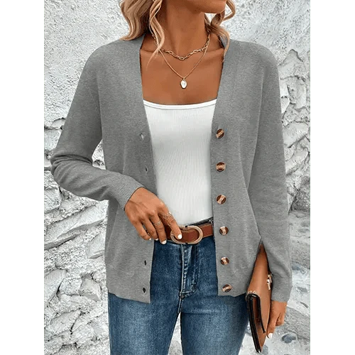 Lysiane | Cardigan Chic À Col V Élégant