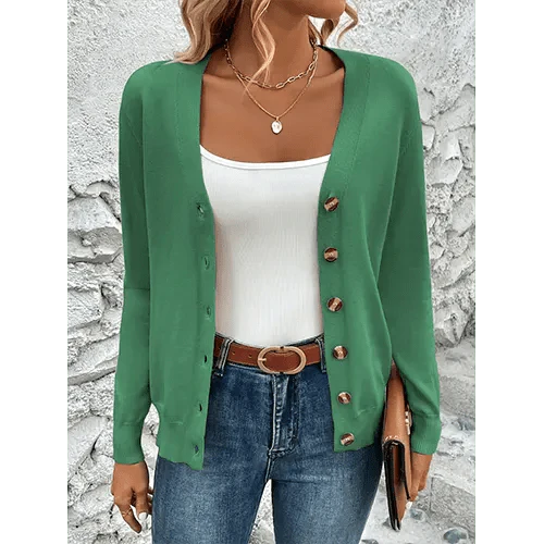 Lysiane | Cardigan Chic À Col V Élégant