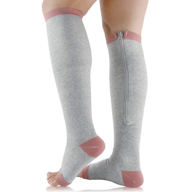 Lysiane | Chaussettes de compression zippées pour femmes