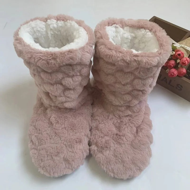 Vikki | Bottes Mi-mollet en peluche antidérapantes – Chaleur et Confort