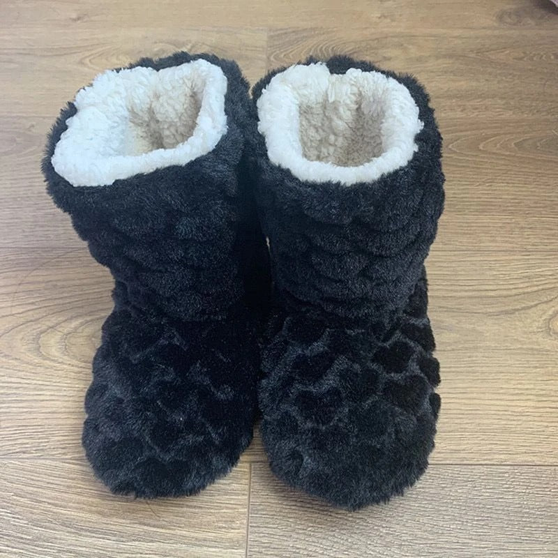 Vikki | Bottes Mi-mollet en peluche antidérapantes – Chaleur et Confort