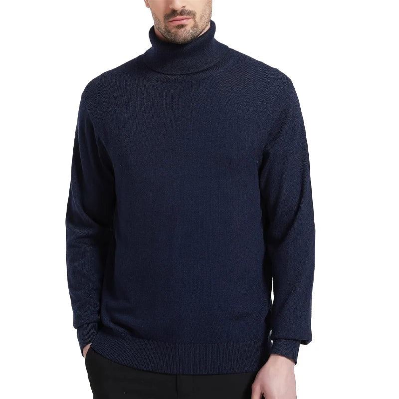 Pull à Col Roulé en Tricot Vintage pour Hommes