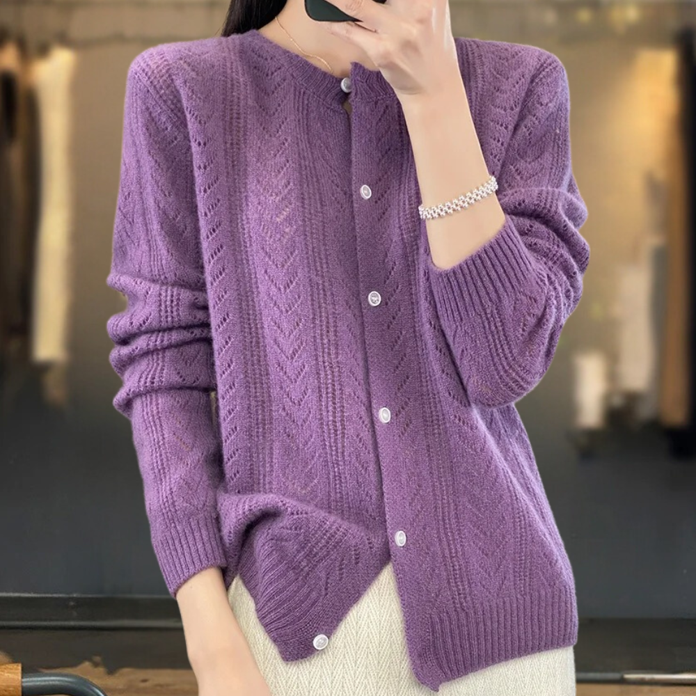 Cardigan Chaud à Boutons pour Femmes