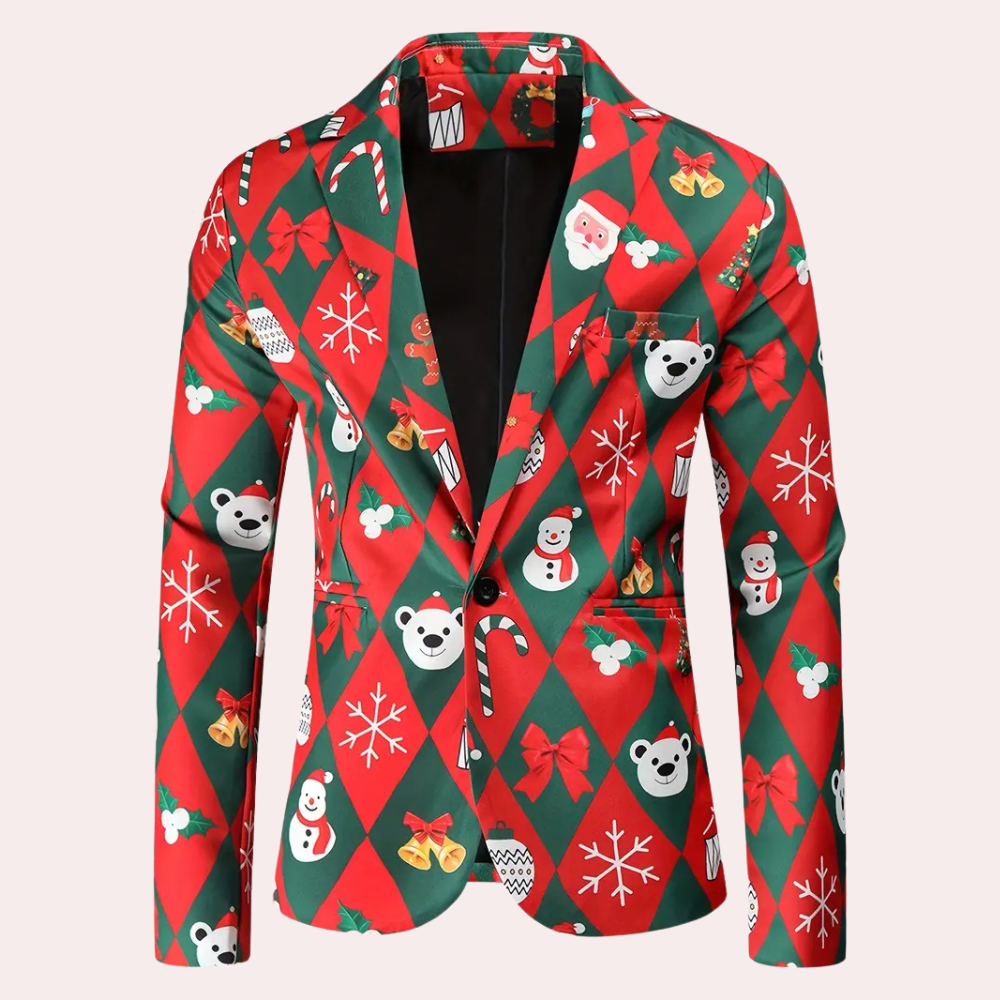 PAULOS - Blazer de Noël pour Hommes