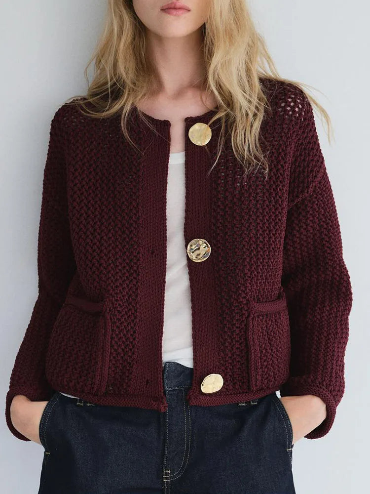 Cardigan Oversize Uni pour Femmes