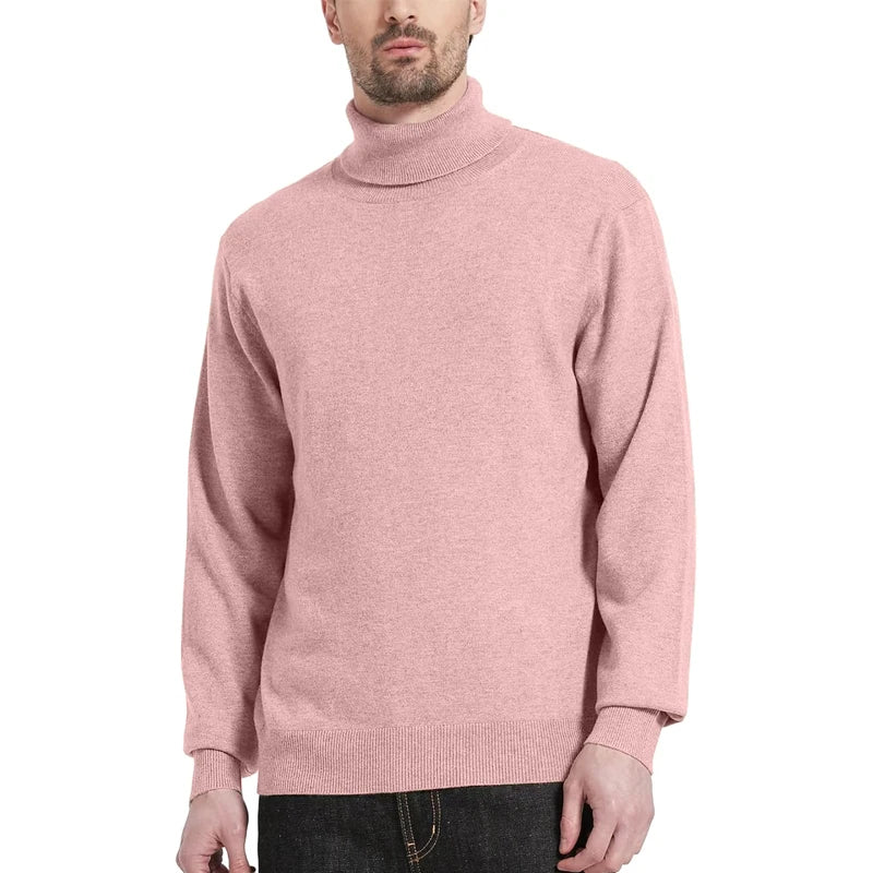 Pull à Col Roulé en Tricot Vintage pour Hommes