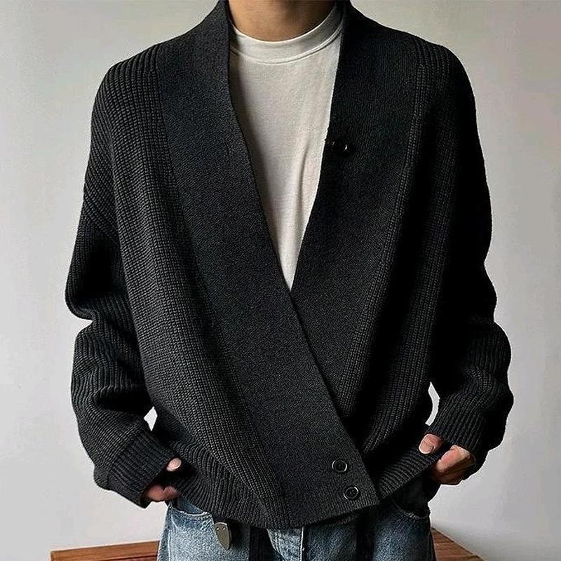 Cardigan Ample à col en V pour Hommes