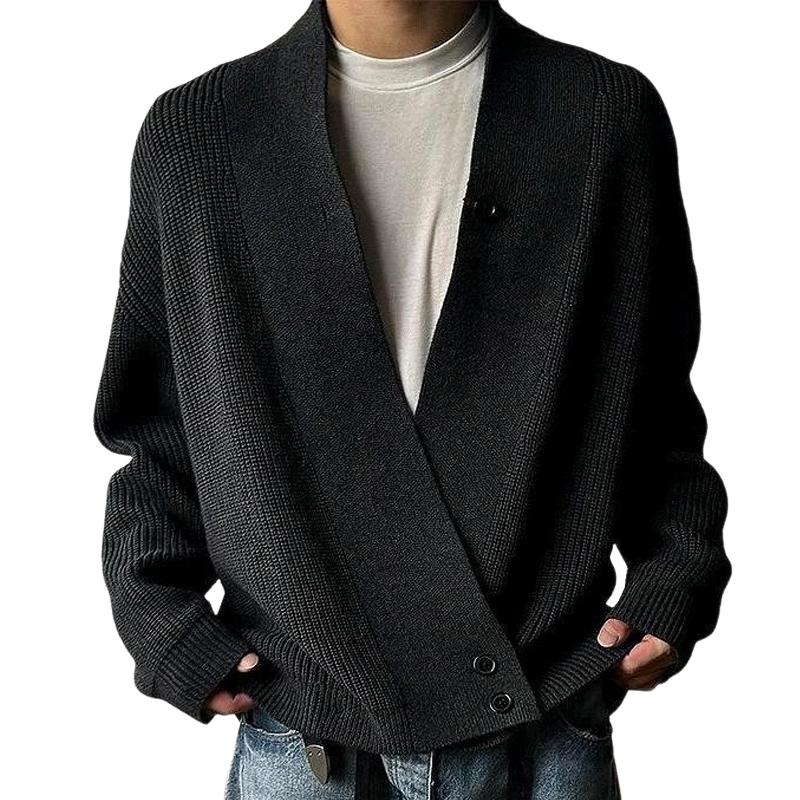 Cardigan Ample à col en V pour Hommes